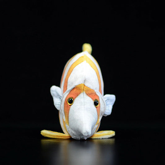 Cute tropical fish three rocket fish doll simulation copper belt butterfly fish simulation animal plush toy