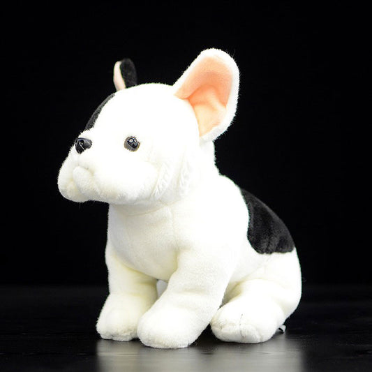 Cute dog doll simulates French Bulldog doll squatting dog plush toy 28cm