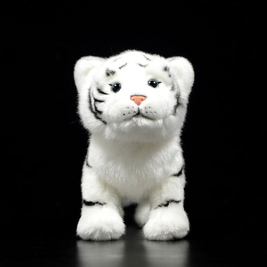 Simulation posture Tiger plush toy white tiger doll cute white tiger doll simulation animal model gift