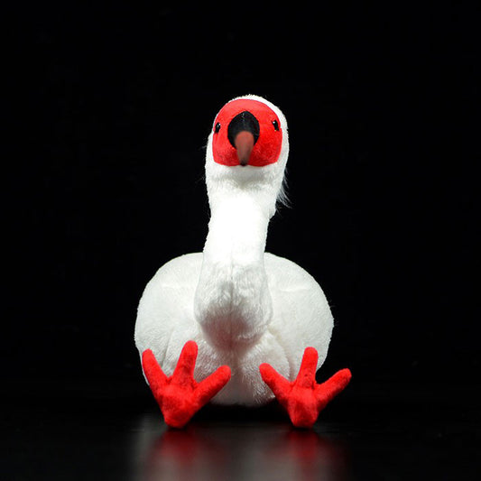 Super cute Crested Ibis plush toy doll cute simulation Chinese Crested Ibis doll plush toy model gift