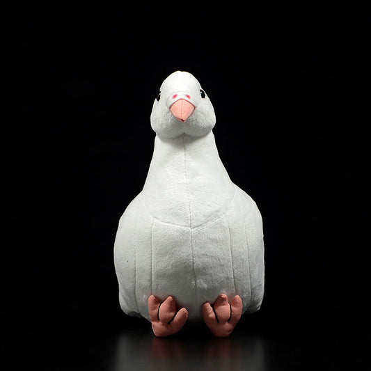 Cute white pigeon simulation rock pigeon doll super cute pigeon doll small carrier pigeon plush toy gift