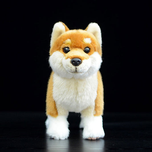 Cute dog doll simulation Japanese Chaigou doll standing dog plush toy simulation animal 28cm