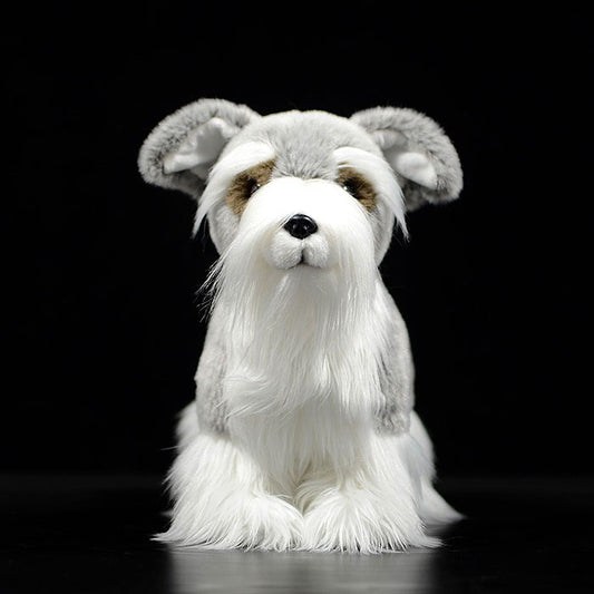 Simulation dog doll cute Czech terrier doll simulation animal mini schnauzer plush toy model