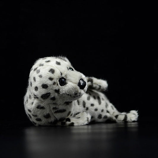 Cute spotted seal doll simulation big tooth seal doll simulation animal plush model toy gift