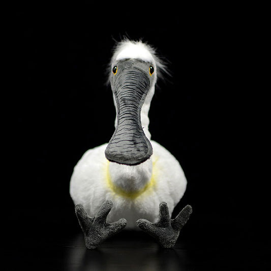 Super cute spoonbill plush toy doll lovely simulation black faced Spoonbill doll plush toy model gift