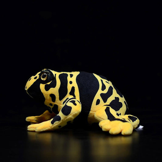 Cute yellow belt poison arrow frog doll simulation poison arrow Frog Plush Toy simulation animal model
