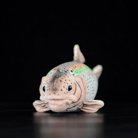 Cute trout doll simulation rainbow trout plush toy simulation animal plush toy 42CM