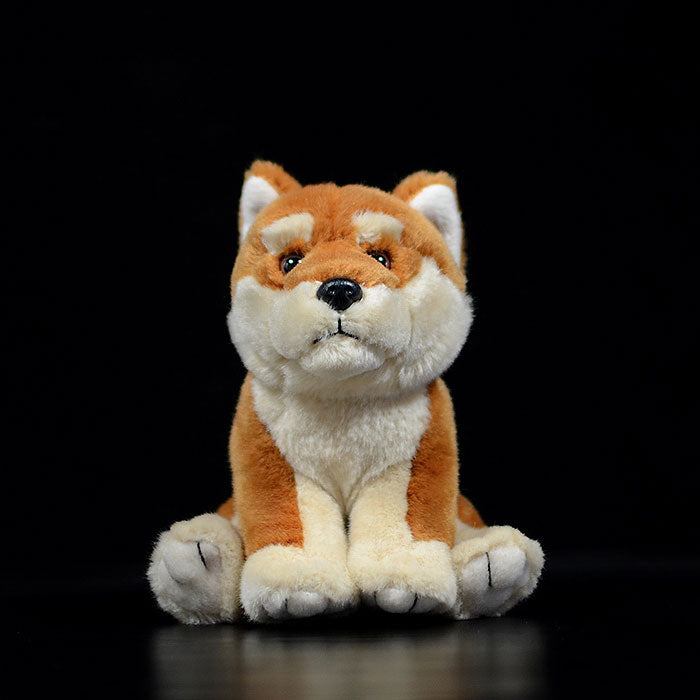 Tail list for export to Japan cute Shiba dog doll crouching posture dog doll simulation animal plush toy