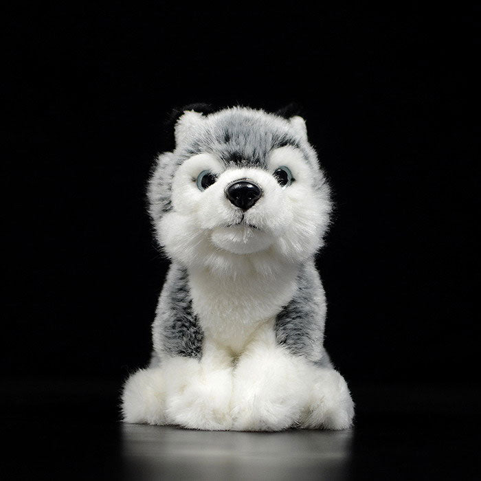 Tail sheet of foreign trade is exported to the United States squat husky dog doll simulation animal plush toy