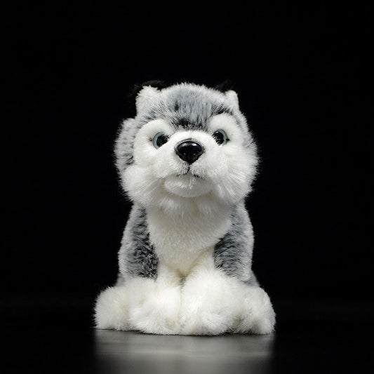 Tail sheet of foreign trade is exported to the United States squat husky dog doll simulation animal plush toy
