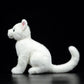 Imitation kitten plush toy doll lovely mandarin duck eye white kitten doll model gift