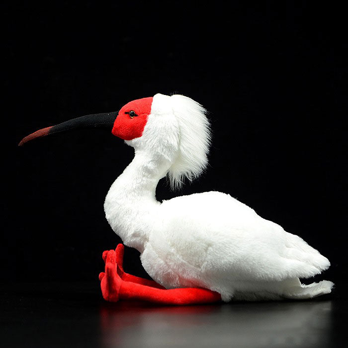 Super cute Crested Ibis plush toy doll cute simulation Chinese Crested Ibis doll plush toy model gift