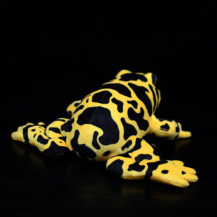 Cute yellow belt poison arrow frog doll simulation poison arrow Frog Plush Toy simulation animal model