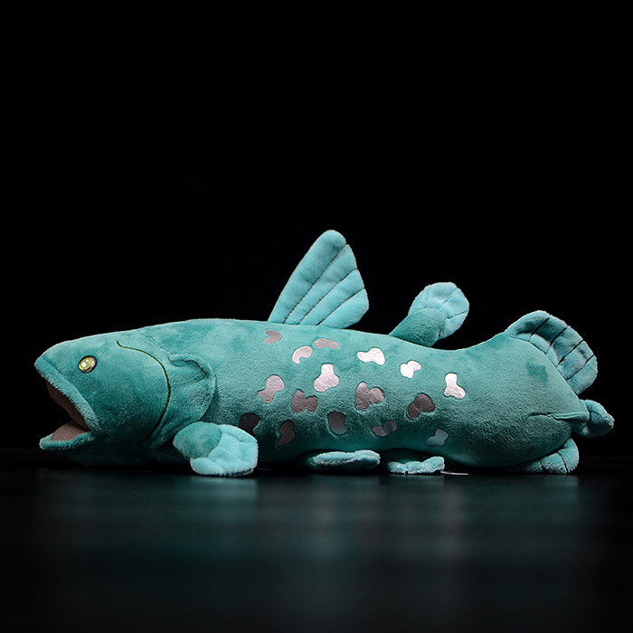 Cute coelacanth doll prehistoric empty spiny fish plush toy spear fish simulation animal plush toy 38CM