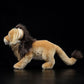 Simulated standing Lion Plush Toy Brown lion doll African male lion doll simulated animal model gift