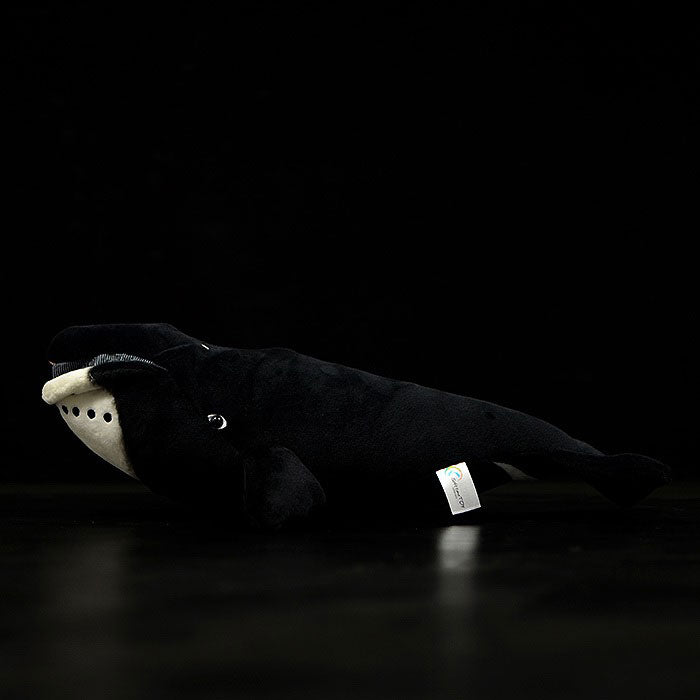 Cute bowhead whale doll Greenland right whale doll simulation animal plush toy model gift