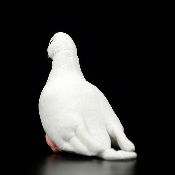 Cute white pigeon simulation rock pigeon doll super cute pigeon doll small carrier pigeon plush toy gift