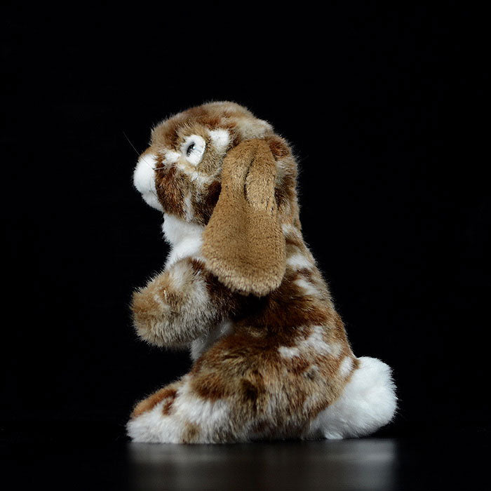 Cute posture drooping ear rabbit doll Brown Rabbit Doll imitation animal plush model toy gift