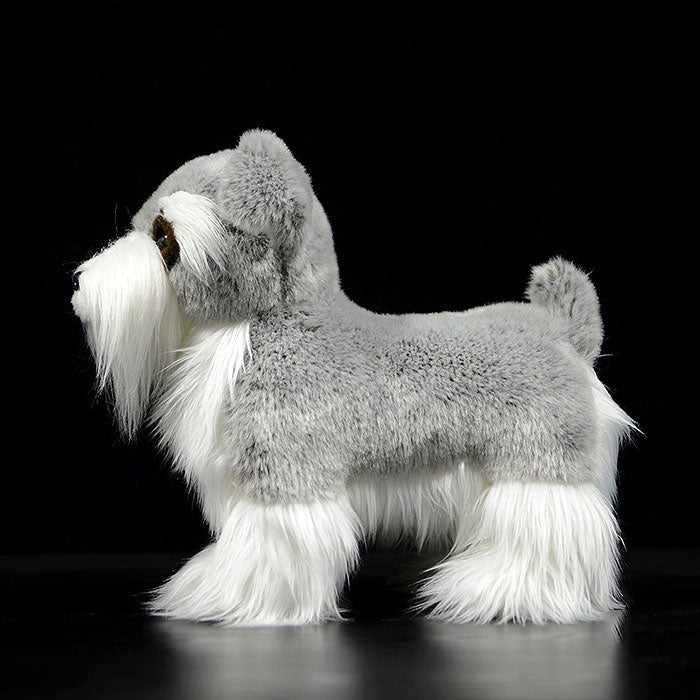 Simulation dog doll cute Czech terrier doll simulation animal mini schnauzer plush toy model