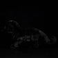 Simulated standing black leopard plush toy black leopard doll lovely leopard doll simulated animal model gift