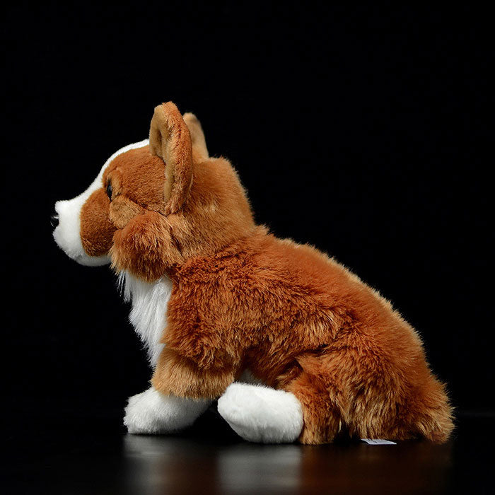 POPOTATO Squatting cocky dog imitation Welsh cocky dog doll super cute dog Doll Plush Toy Gift