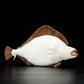 Cute flounder doll Atlantic flounder plush toy simulated animal plush toy 42cm
