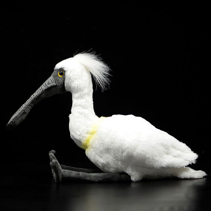 Super cute spoonbill plush toy doll lovely simulation black faced Spoonbill doll plush toy model gift