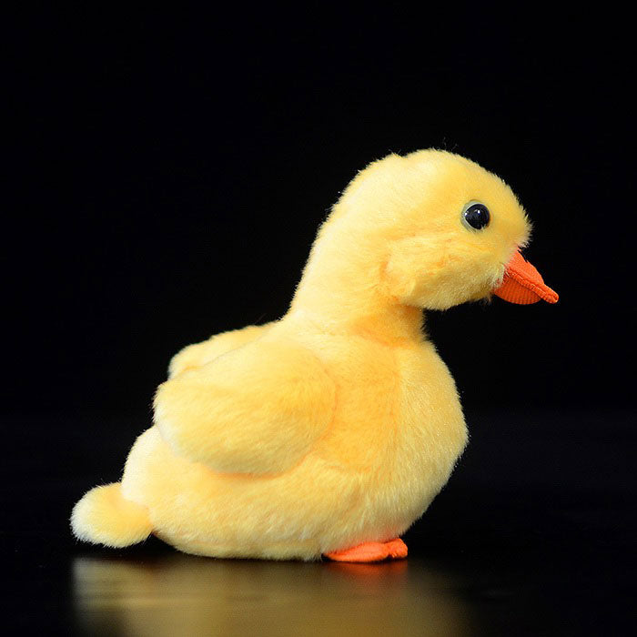 Cute little yellow duck doll simulation yellow duck plush toy simulation animal plush toy 12cm