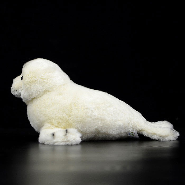 Cute Greenland white seal doll simulation white seal plush model simulation marine animal plush toy
