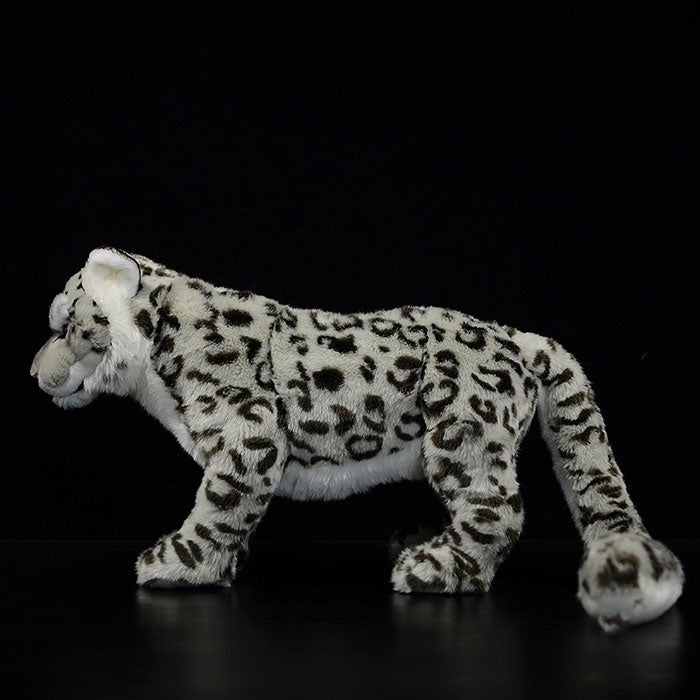 Simulated standing big snow leopard plush toy white leopard doll lovely leopard doll simulated animal model gift