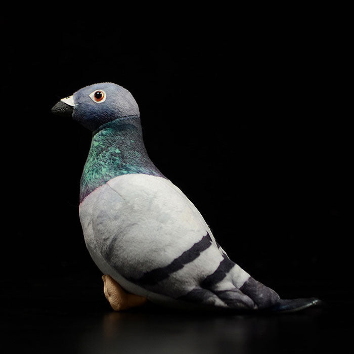 Cute grey pigeon simulation rock pigeon doll super cute pigeon doll small carrier pigeon plush toy gift
