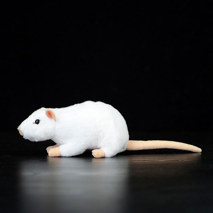 Super soft white mouse mouse plush toy mouse doll simulation animal plush toy 17CM