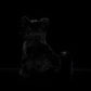 Imitation kitten plush toy doll lovely black cat doll pure black cat model gift