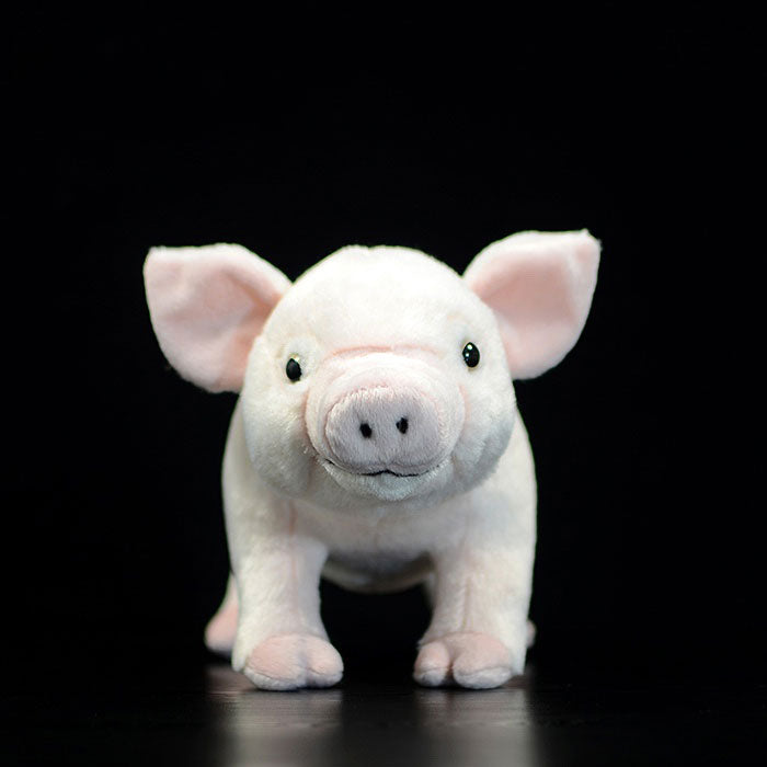 Simulated standing pink domestic pigs bears plush toy doll lovely doll animal model gift