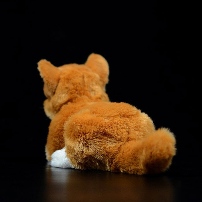Super cute yellow and white cat plush toy doll cute kitten doll simulation cat plush toy