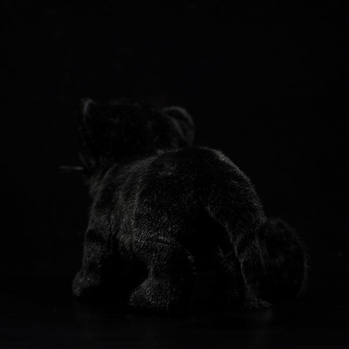 Simulated standing black leopard plush toy black leopard doll lovely leopard doll simulated animal model gift