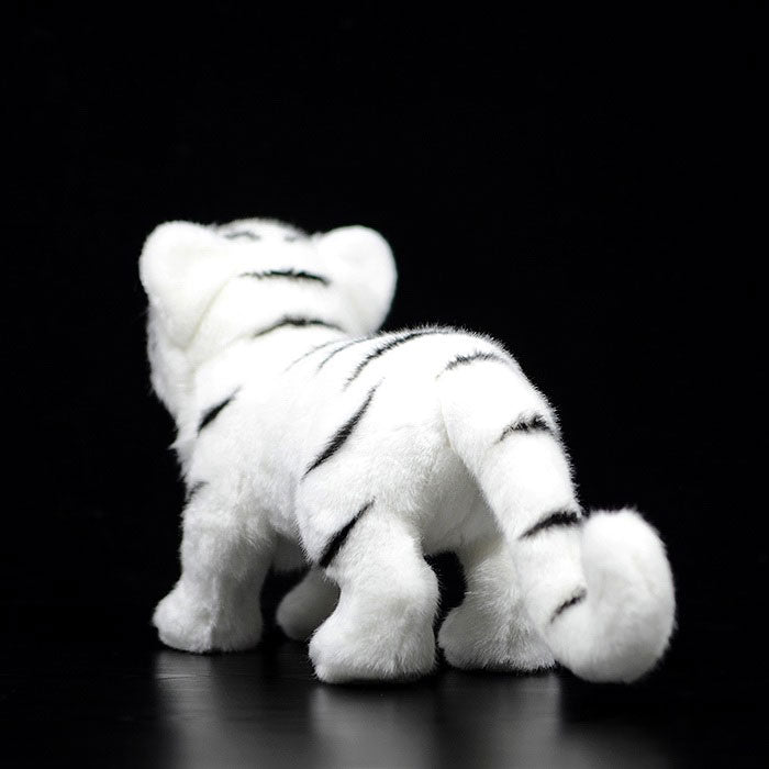 Simulation posture Tiger plush toy white tiger doll cute white tiger doll simulation animal model gift