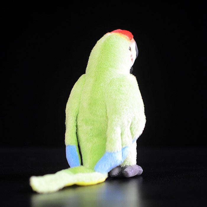 Cute macaw doll trumpet simulation green parrot toy simulation animal plush toy 16CM