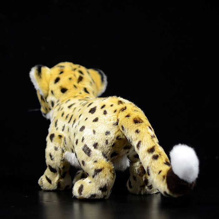 Simulated standing cheetah plush toy cheetah doll cute leopard doll simulated animal model gift