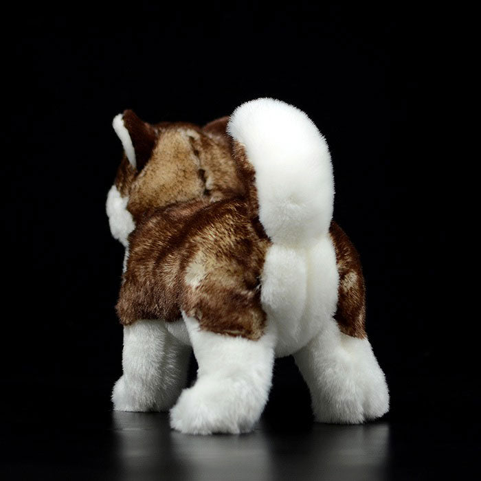 Cute brown husky dog doll simulation animal plush toy model gift