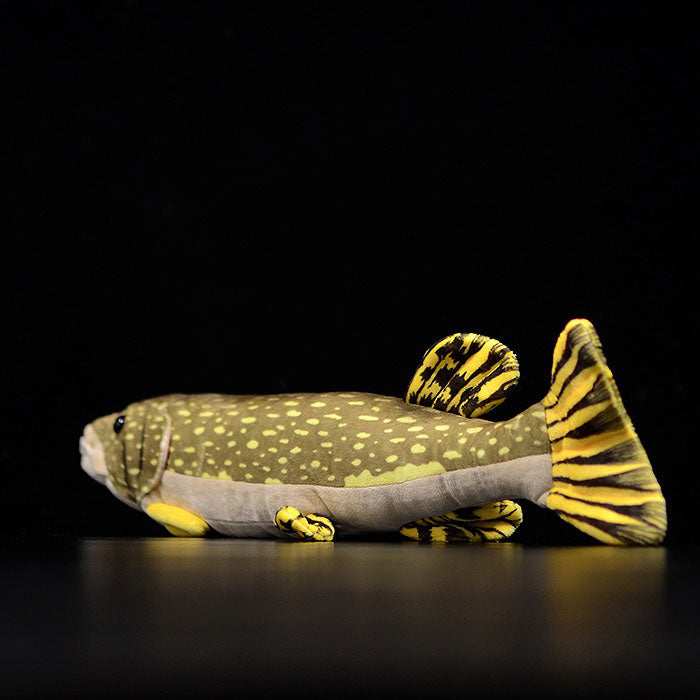 Cute pike doll simulated white spotted pike doll simulated animal plush toy model gift