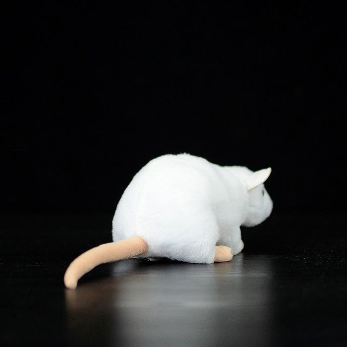 Super soft white mouse mouse plush toy mouse doll simulation animal plush toy 17CM