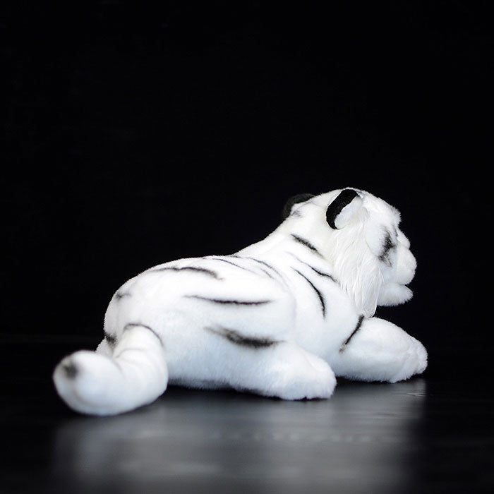 Simulation posture tiger plush toy white tiger doll cute white tiger doll simulation animal model gift