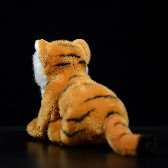 Simulation yellow tiger doll Bengal tiger doll plush toy simulation animal model