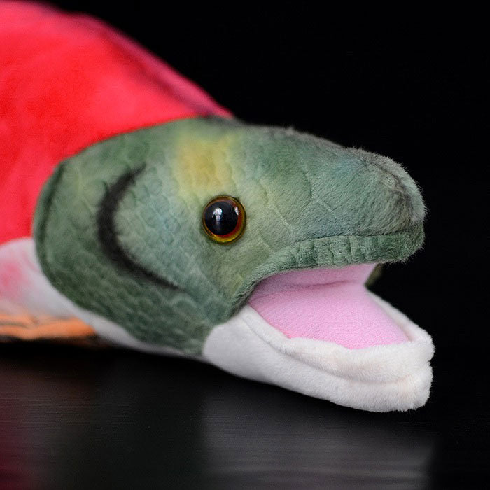Cute red salmon doll red salmon plush toy simulated animal plush toy 39cm