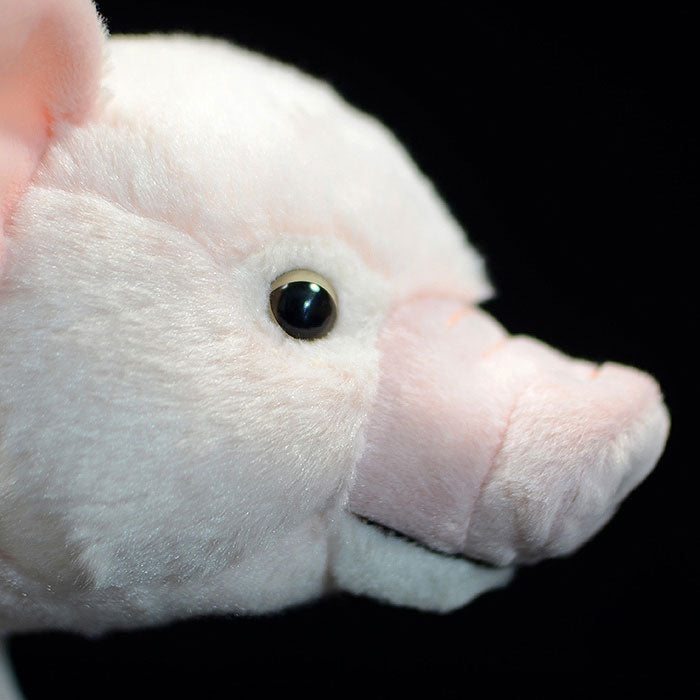 Simulated standing pink domestic pigs bears plush toy doll lovely doll animal model gift