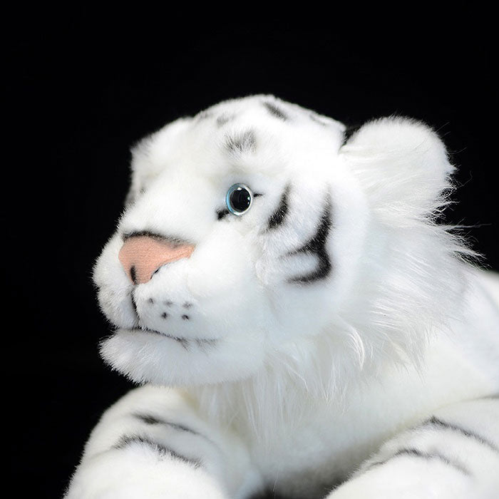 Simulation posture tiger plush toy white tiger doll cute white tiger doll simulation animal model gift