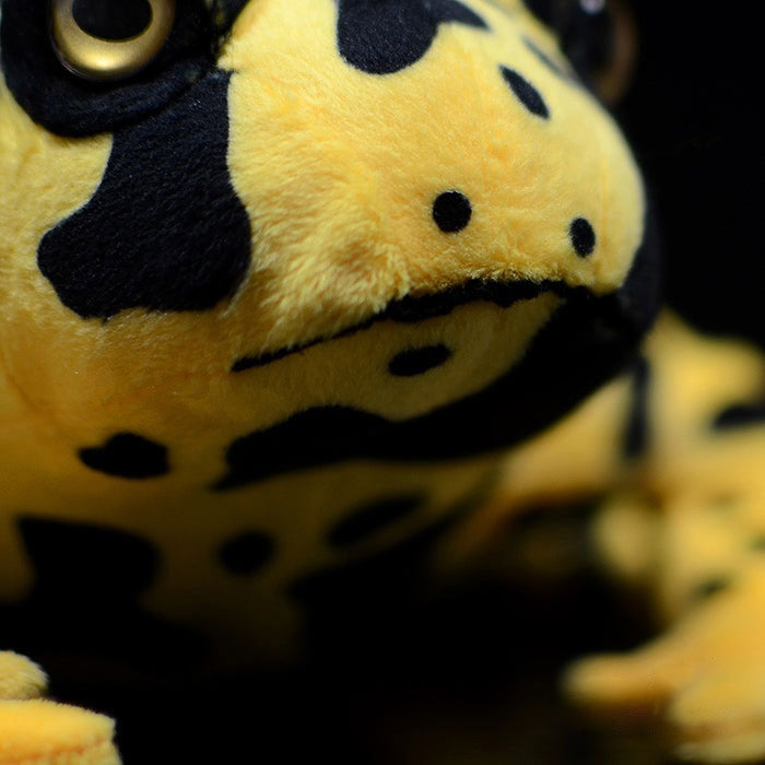 Cute yellow belt poison arrow frog doll simulation poison arrow Frog Plush Toy simulation animal model