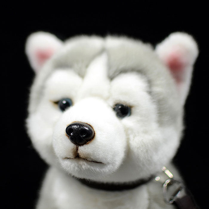 Cute dog doll simulation husky dog doll crouching posture dog plush toy simulation animal 28CM