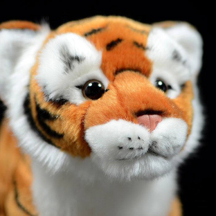 Simulation posture Tiger plush toy yellow tiger doll cute white tiger doll simulation animal model gift